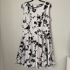 Grace Karin Black White Sleeveless A-Line Midi Dress Size 2XL